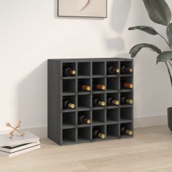 vidaXL Weinregal Grau 56x25x56 cm Massivholz Kiefer