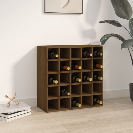 vidaXL Weinregal Honigbraun 56x25x56 cm Massivholz Kiefer