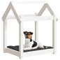vidaXL Hundebett Weiß 61x50x70 cm Massivholz Kiefer vidaXL Hundebett Weiß 61x50x70 cm Massivholz Kiefer