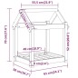 vidaXL Hundebett Grau 61x50x70 cm Massivholz Kiefer vidaXL Hundebett Grau 61x50x70 cm Massivholz Kiefer