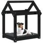 vidaXL Hundebett Schwarz 61x50x70 cm Massivholz Kiefer vidaXL Hundebett Schwarz 61x50x70 cm Massivholz Kiefer