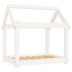 vidaXL Hundebett Weiß 71x55x70 cm Massivholz Kiefer
