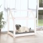 vidaXL Hundebett Weiß 71x55x70 cm Massivholz Kiefer vidaXL Hundebett Weiß 71x55x70 cm Massivholz Kiefer