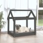 vidaXL Hundebett Grau 71x55x70 cm Massivholz Kiefer vidaXL Hundebett Grau 71x55x70 cm Massivholz Kiefer