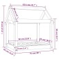 vidaXL Hundebett Grau 71x55x70 cm Massivholz Kiefer vidaXL Hundebett Grau 71x55x70 cm Massivholz Kiefer