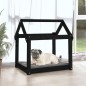vidaXL Hundebett Schwarz 71x55x70 cm Massivholz Kiefer vidaXL Hundebett Schwarz 71x55x70 cm Massivholz Kiefer