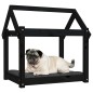 vidaXL Hundebett Schwarz 71x55x70 cm Massivholz Kiefer vidaXL Hundebett Schwarz 71x55x70 cm Massivholz Kiefer