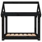 vidaXL Hundebett Schwarz 71x55x70 cm Massivholz Kiefer vidaXL Hundebett Schwarz 71x55x70 cm Massivholz Kiefer