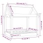vidaXL Hundebett Schwarz 71x55x70 cm Massivholz Kiefer vidaXL Hundebett Schwarz 71x55x70 cm Massivholz Kiefer