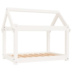 vidaXL Hundebett Weiß 81x60x70 cm Massivholz Kiefer