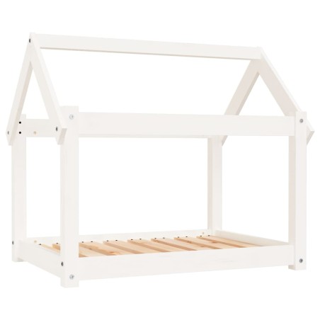 vidaXL Hundebett Weiß 81x60x70 cm Massivholz Kiefer