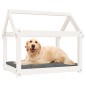 vidaXL Hundebett Weiß 81x60x70 cm Massivholz Kiefer vidaXL Hundebett Weiß 81x60x70 cm Massivholz Kiefer