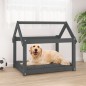 vidaXL Hundebett Grau 81x60x70 cm Massivholz Kiefer vidaXL Hundebett Grau 81x60x70 cm Massivholz Kiefer