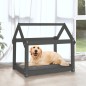 vidaXL Hundebett Grau 81x60x70 cm Massivholz Kiefer vidaXL Hundebett Grau 81x60x70 cm Massivholz Kiefer