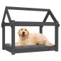 vidaXL Hundebett Grau 81x60x70 cm Massivholz Kiefer vidaXL Hundebett Grau 81x60x70 cm Massivholz Kiefer