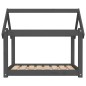 vidaXL Hundebett Grau 81x60x70 cm Massivholz Kiefer vidaXL Hundebett Grau 81x60x70 cm Massivholz Kiefer