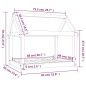 vidaXL Hundebett Grau 81x60x70 cm Massivholz Kiefer vidaXL Hundebett Grau 81x60x70 cm Massivholz Kiefer