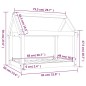 vidaXL Hundebett Honigbraun 81x60x70 cm Massivholz Kiefer vidaXL Hundebett Honigbraun 81x60x70 cm Massivholz Kiefer