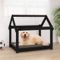 vidaXL Hundebett Schwarz 81x60x70 cm Massivholz Kiefer vidaXL Hundebett Schwarz 81x60x70 cm Massivholz Kiefer