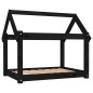 vidaXL Hundebett Schwarz 81x60x70 cm Massivholz Kiefer vidaXL Hundebett Schwarz 81x60x70 cm Massivholz Kiefer