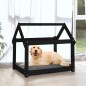 vidaXL Hundebett Schwarz 81x60x70 cm Massivholz Kiefer vidaXL Hundebett Schwarz 81x60x70 cm Massivholz Kiefer