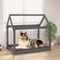 vidaXL Hundebett Grau 101x70x90 cm Massivholz Kiefer vidaXL Hundebett Grau 101x70x90 cm Massivholz Kiefer