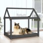 vidaXL Hundebett Grau 101x70x90 cm Massivholz Kiefer vidaXL Hundebett Grau 101x70x90 cm Massivholz Kiefer