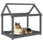 vidaXL Hundebett Grau 101x70x90 cm Massivholz Kiefer vidaXL Hundebett Grau 101x70x90 cm Massivholz Kiefer
