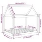 vidaXL Hundebett 111x80x100 cm Massivholz Kiefer
