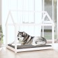 vidaXL Hundebett Weiß 111x80x100 cm Massivholz Kiefer