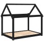 vidaXL Hundebett Schwarz 111x80x100 cm Massivholz Kiefer vidaXL Hundebett Schwarz 111x80x100 cm Massivholz Kiefer