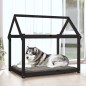 vidaXL Hundebett Schwarz 111x80x100 cm Massivholz Kiefer vidaXL Hundebett Schwarz 111x80x100 cm Massivholz Kiefer