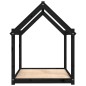 vidaXL Hundebett Schwarz 111x80x100 cm Massivholz Kiefer vidaXL Hundebett Schwarz 111x80x100 cm Massivholz Kiefer