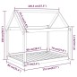 vidaXL Hundebett Schwarz 111x80x100 cm Massivholz Kiefer vidaXL Hundebett Schwarz 111x80x100 cm Massivholz Kiefer