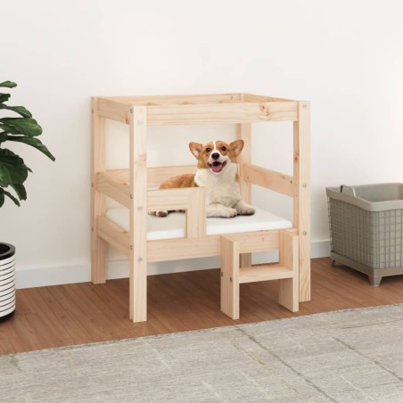 vidaXL Hundebett 55,5x53,5x60 cm Massivholz Kiefer