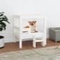 vidaXL Hundebett Weiß 55,5x53,5x60 cm Massivholz Kiefer vidaXL Hundebett Weiß 55,5x53,5x60 cm Massivholz Kiefer