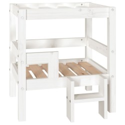 vidaXL Hundebett Weiß 55,5x53,5x60 cm Massivholz Kiefer