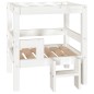 vidaXL Hundebett Weiß 55,5x53,5x60 cm Massivholz Kiefer vidaXL Hundebett Weiß 55,5x53,5x60 cm Massivholz Kiefer