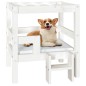 vidaXL Hundebett Weiß 55,5x53,5x60 cm Massivholz Kiefer vidaXL Hundebett Weiß 55,5x53,5x60 cm Massivholz Kiefer