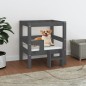 vidaXL Hundebett Grau 55,5x53,5x60 cm Massivholz Kiefer vidaXL Hundebett Grau 55,5x53,5x60 cm Massivholz Kiefer