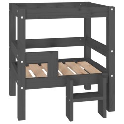 vidaXL Hundebett Grau 55,5x53,5x60 cm Massivholz Kiefer