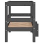 vidaXL Hundebett Grau 55,5x53,5x60 cm Massivholz Kiefer vidaXL Hundebett Grau 55,5x53,5x60 cm Massivholz Kiefer