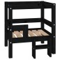vidaXL Hundebett Schwarz 55,5x53,5x60 cm Massivholz Kiefer vidaXL Hundebett Schwarz 55,5x53,5x60 cm Massivholz Kiefer