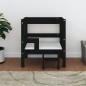 vidaXL Hundebett Schwarz 55,5x53,5x60 cm Massivholz Kiefer vidaXL Hundebett Schwarz 55,5x53,5x60 cm Massivholz Kiefer