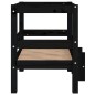 vidaXL Hundebett Schwarz 55,5x53,5x60 cm Massivholz Kiefer vidaXL Hundebett Schwarz 55,5x53,5x60 cm Massivholz Kiefer