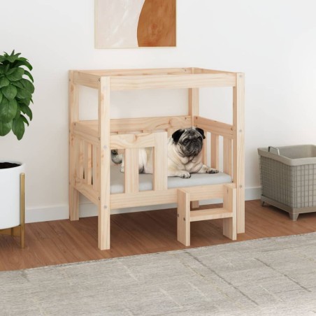  vidaXL Hundebett 65,5x43x70 cm Massivholz Kiefer
