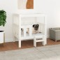 vidaXL Hundebett Weiß 65,5x43x70 cm Massivholz Kiefer vidaXL Hundebett Weiß 65,5x43x70 cm Massivholz Kiefer