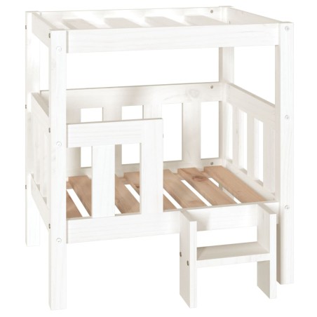  vidaXL Hundebett Weiß 65,5x43x70 cm Massivholz Kiefer