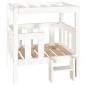 vidaXL Hundebett Weiß 65,5x43x70 cm Massivholz Kiefer vidaXL Hundebett Weiß 65,5x43x70 cm Massivholz Kiefer
