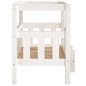 vidaXL Hundebett Weiß 65,5x43x70 cm Massivholz Kiefer vidaXL Hundebett Weiß 65,5x43x70 cm Massivholz Kiefer